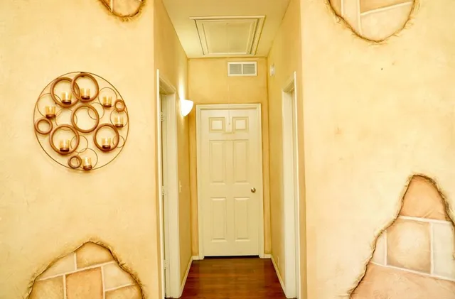 a view of a door with a glass door