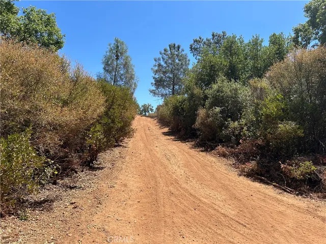 a view of a yard covered with snow in the background