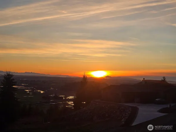 a view of city and mountain