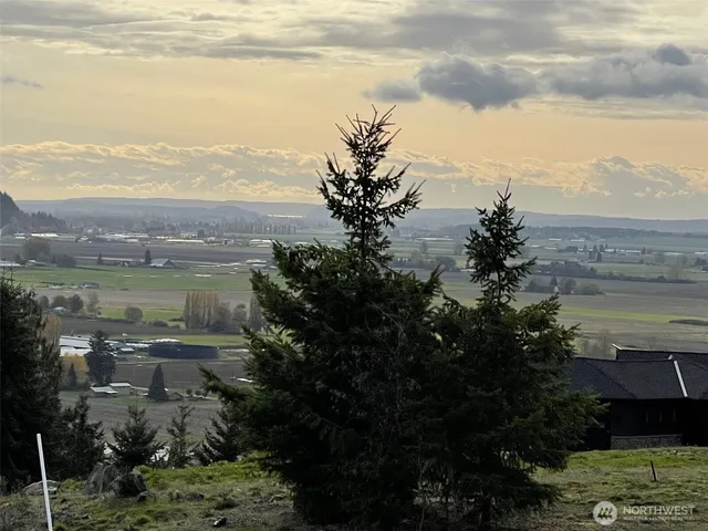 a view of a lake with a mountain