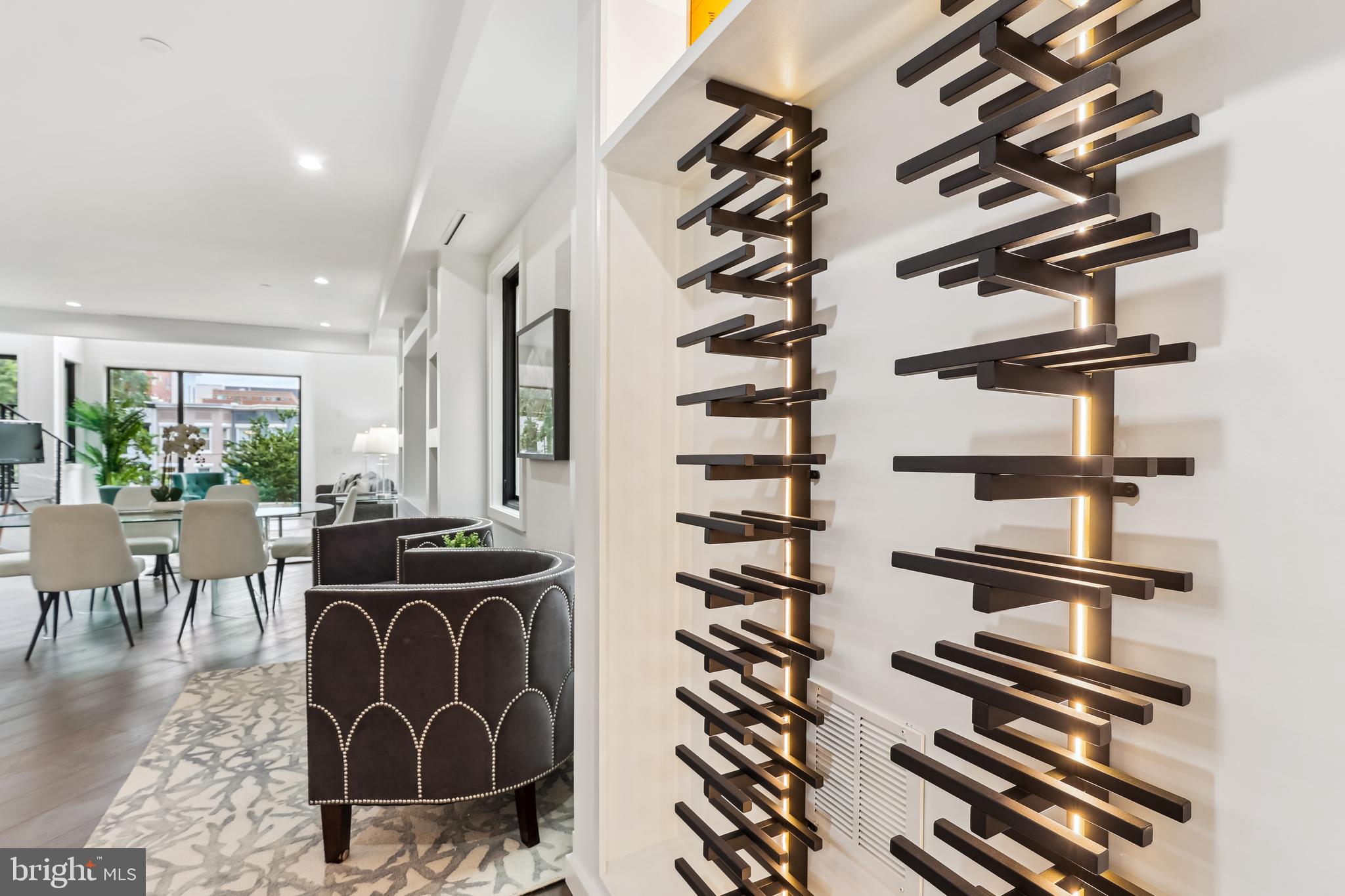 304 K Street Northeast, Unit 1 Washington, DC 20002 - Photo 12 of 33 LED Backlite Wine Rack - Main Level