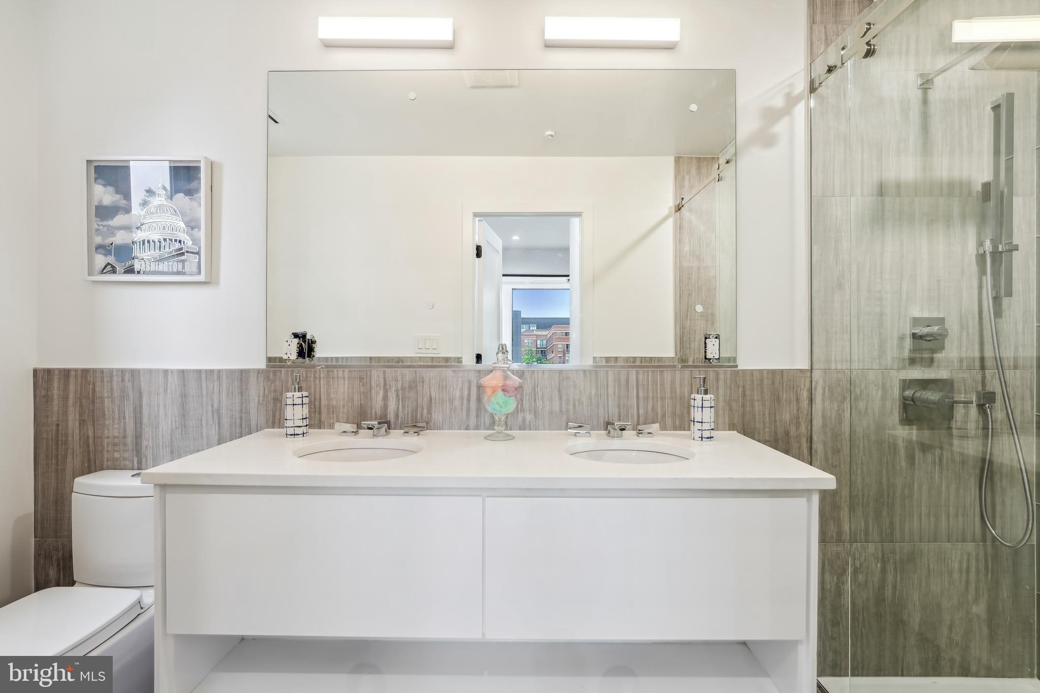 304 K Street Northeast, Unit 1 Washington, DC 20002 - Photo 26 of 33 Dual Vanity - Rear Bathroom