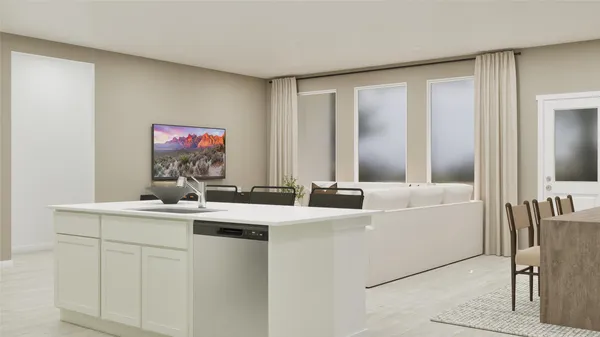 a bathroom with a double vanity sink and a bathtub