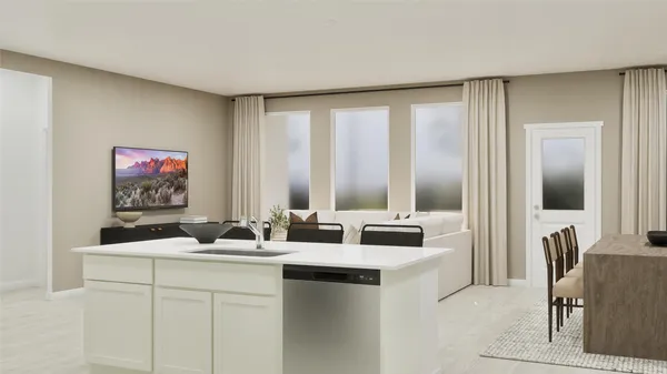 a bathroom with a double vanity sink and mirror