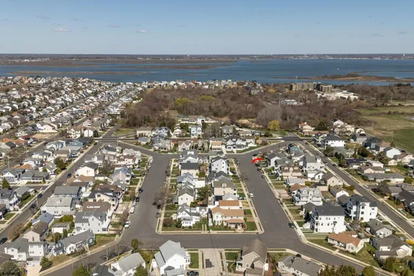 an aerial view of multiple house