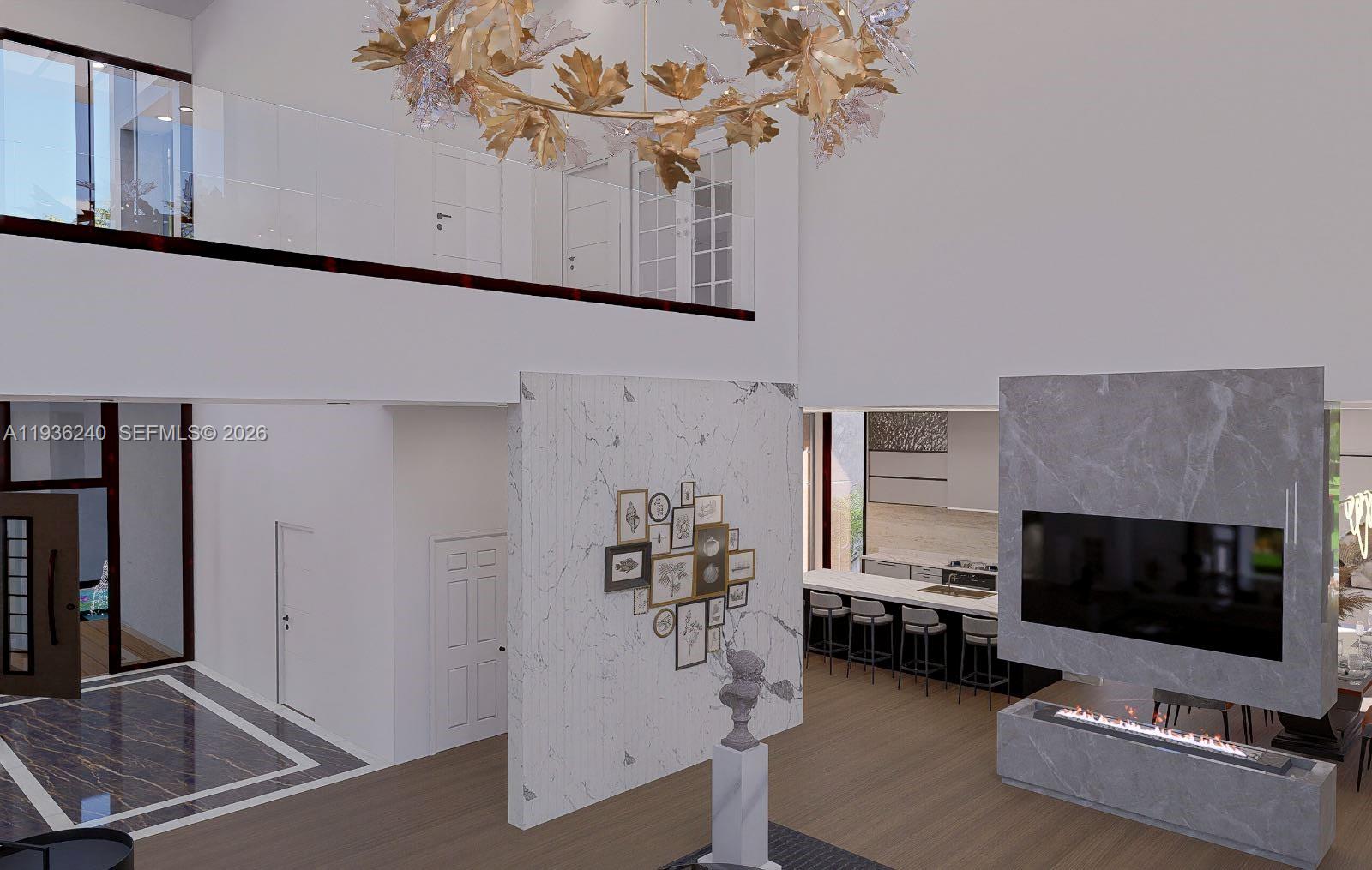 2757 Lake Ridge Lane Weston, FL 33332 - Photo 11 of 26 a living room with furniture and a fireplace