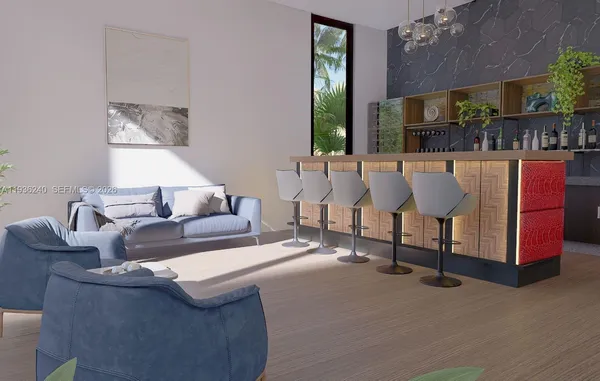 a bed sitting in a bedroom next to a fireplace