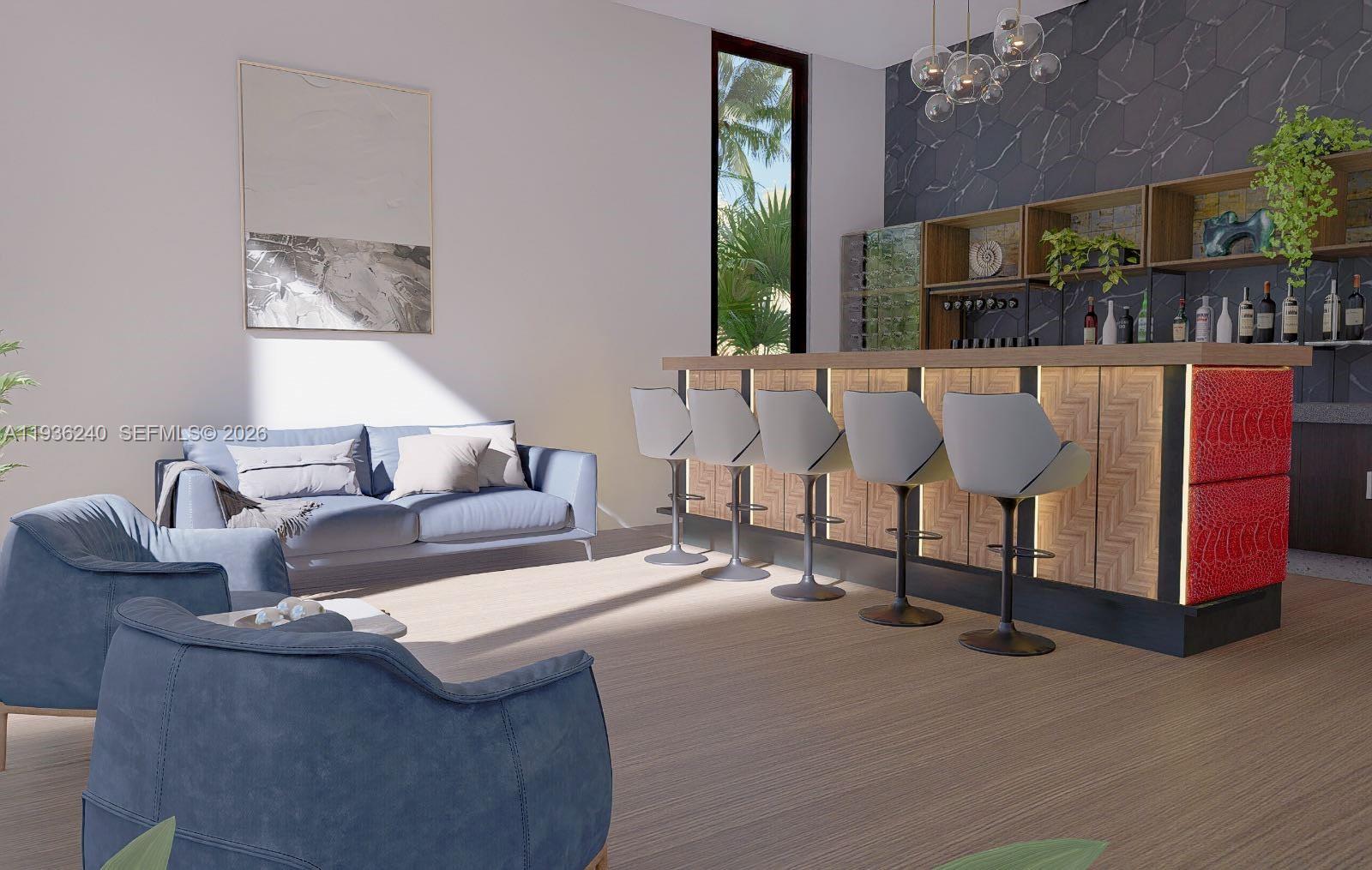 2757 Lake Ridge Lane Weston, FL 33332 - Photo 13 of 26 a living room with couches and kitchen view with wooden floor