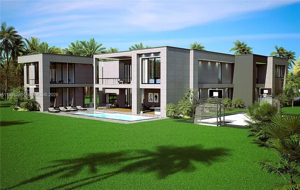 a front view of house with yard and outdoor seating