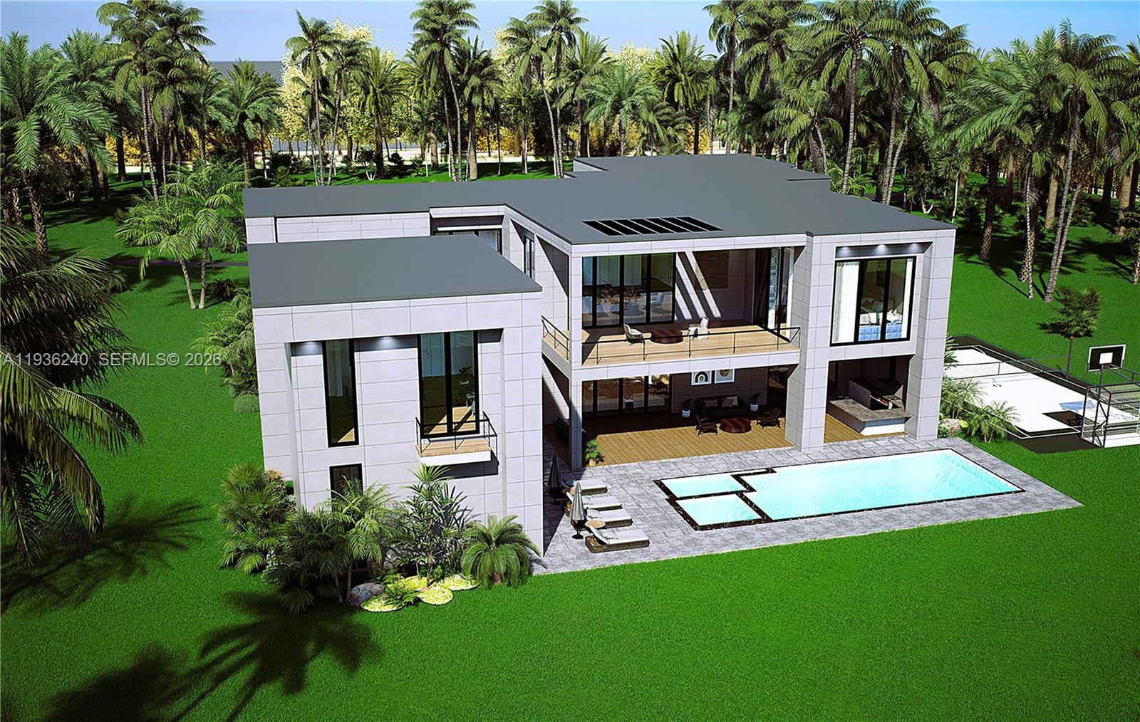 2757 Lake Ridge Lane Weston, FL 33332 - Photo 7 of 26 an aerial view of a house with swimming pool garden view and trees