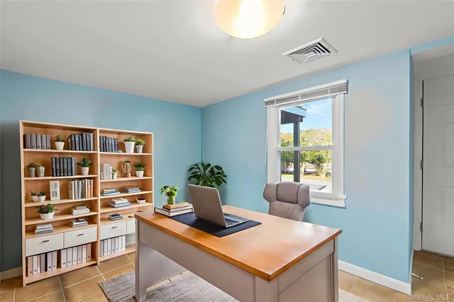 a view of a wooden door