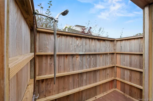a view of balcony with furniture and stove