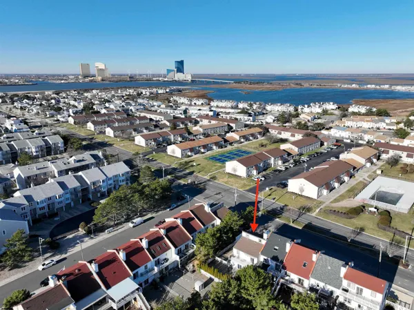 an aerial view of a city