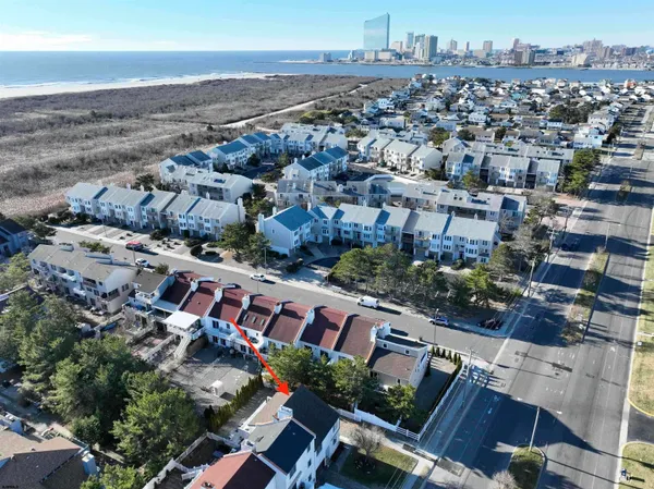 an aerial view of multiple house