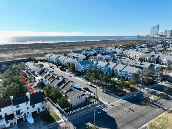 an aerial view of multiple house