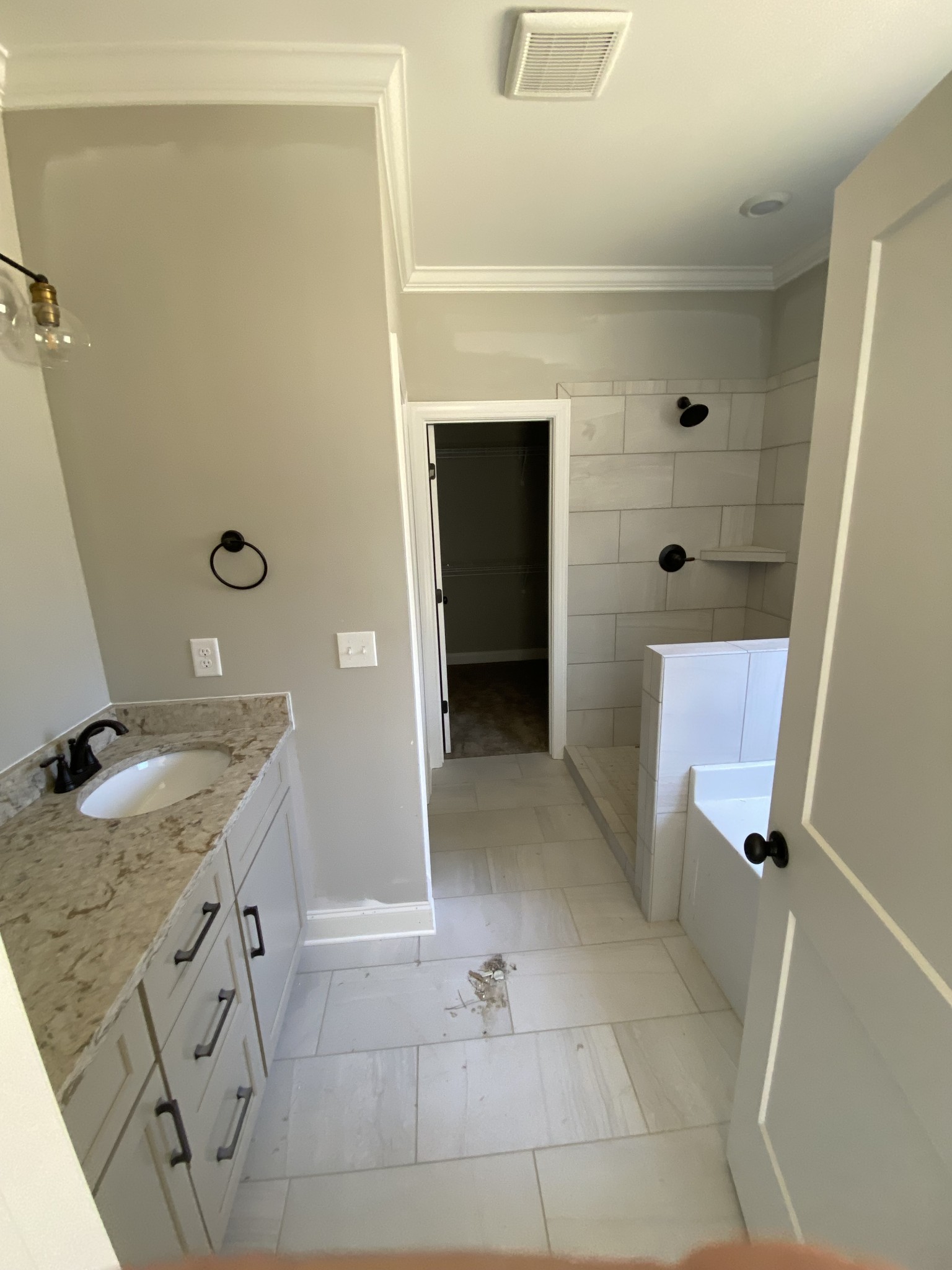 806 Ridgestone Place Lebanon, TN 37087 - Photo 6 of 9 a bathroom with a granite countertop sink and mirror