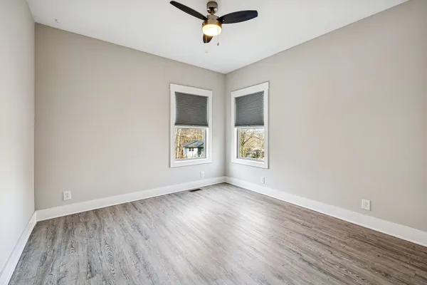 a view of a lake with a mountain