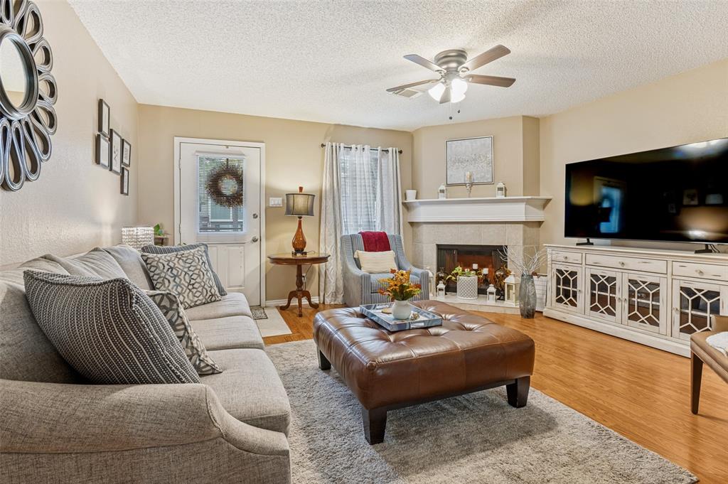 22 Abbey Road Euless, TX 76039 - Photo 6 of 23 Ceiling fans and wood burning fireplace