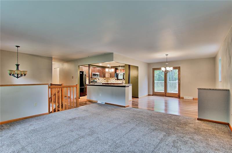 112 Wycliffe Way Butler, PA 16001 - Photo 5 of 24 View from front of the living room into the dining room, with a sneak peek of the totally renovated kitchen. This room is in the front of the house