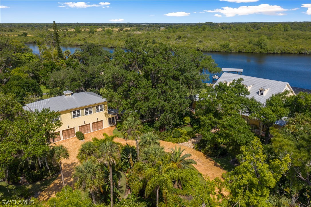 a view of a lake with a building in the background