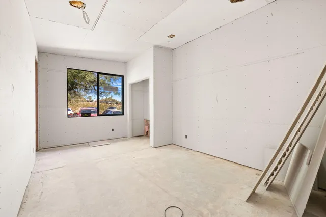 a view of mountain with wooden floor