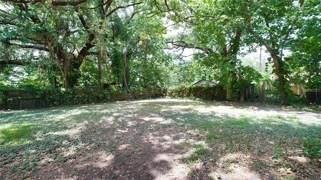 a view of backyard with green space