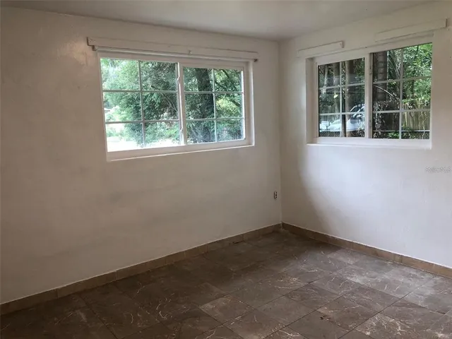 an empty room with a window