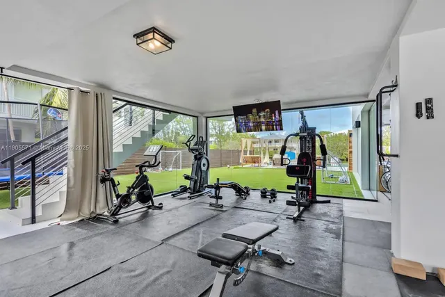 a front view of a house with a glass door