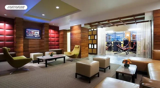 a view of a kitchen with a large window