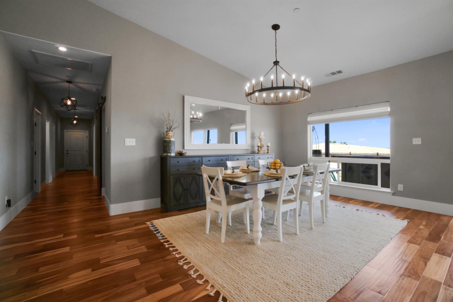 7991 South Shingle Road Shingle Springs, CA 95682 - Photo 14 of 58 a view of a dining room with furniture window and wooden floor