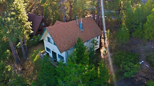 a aerial view of a house