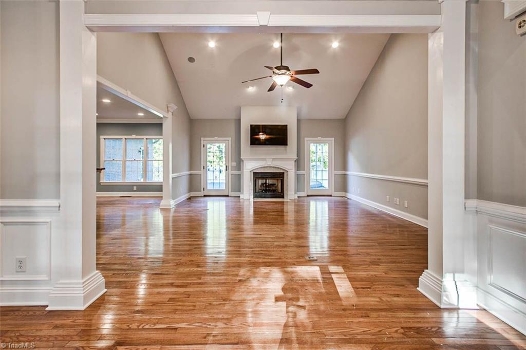 3458 Lassiter Mill Road Asheboro, NC 27205 - Photo 8 of 27 Massive living room area with gas logs and cathedral ceilings