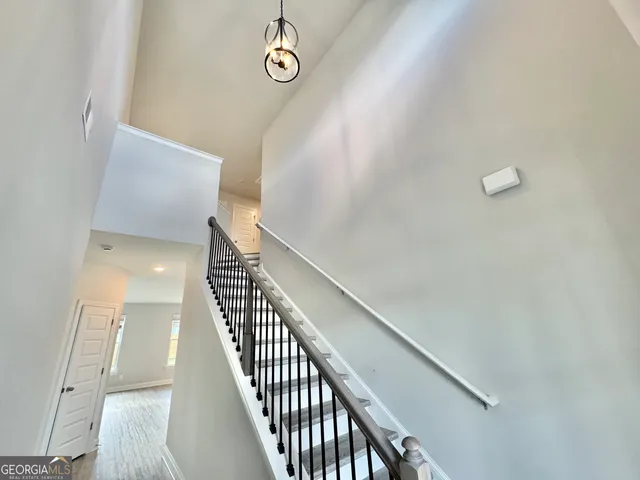 a view of a hallway with entryway