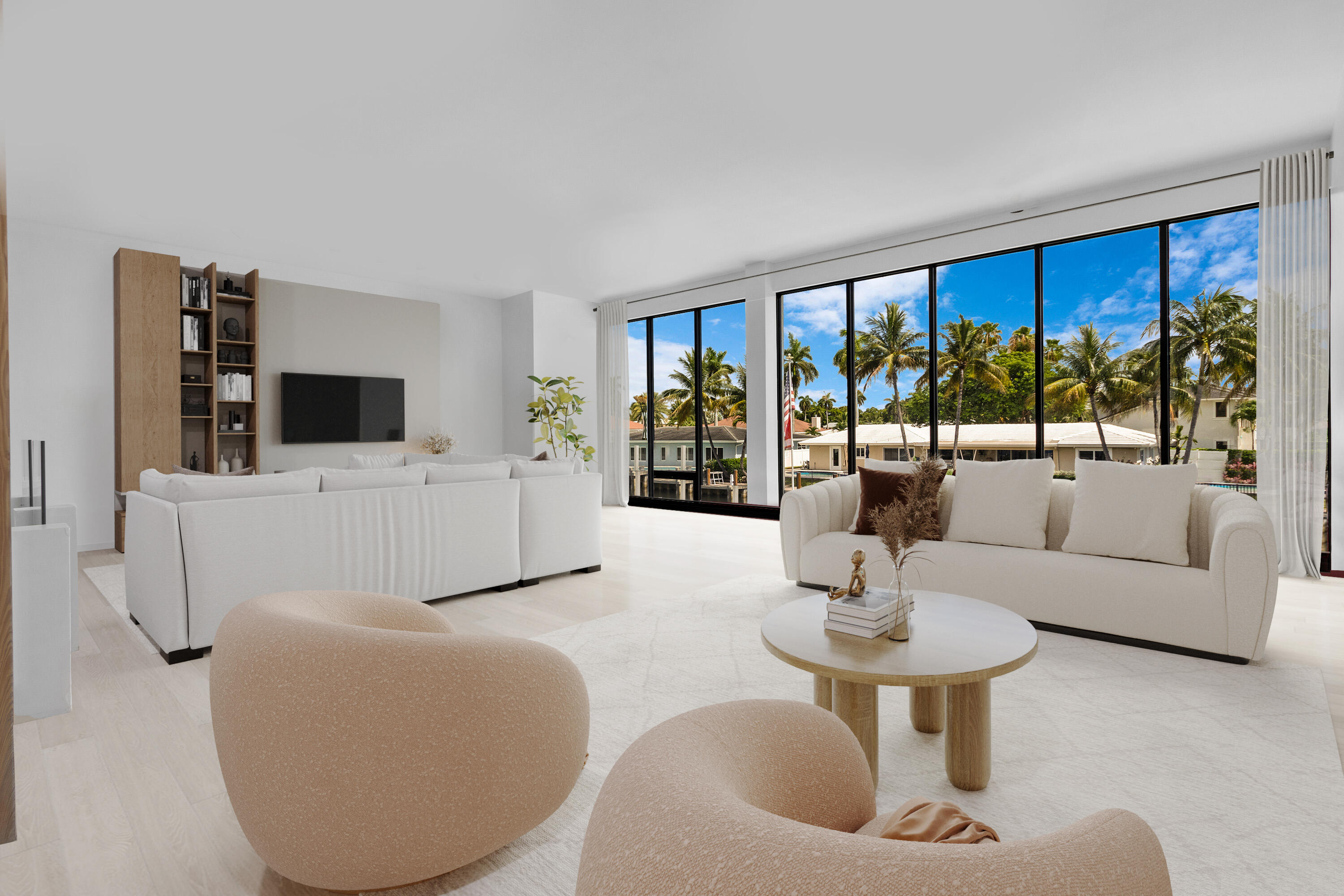 2549 Southeast 9th Street Pompano Beach, FL 33062 - Photo 12 of 73 a living room with furniture and a flat screen tv