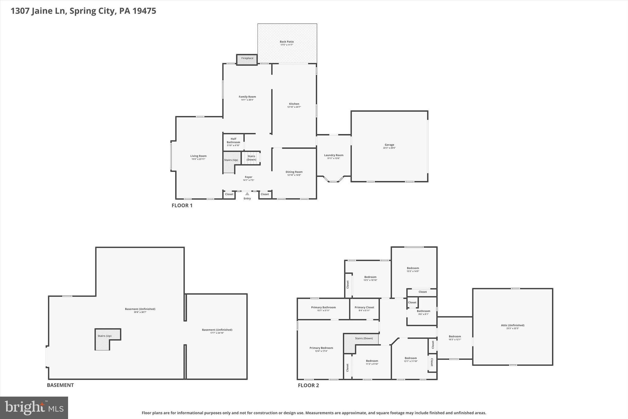 1307 Jaine Lane Spring City, PA 19475 - Photo 47 of 47 a picture of floor plan