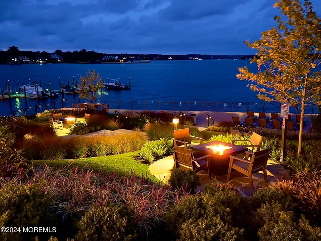 a view of a lake with outdoor space