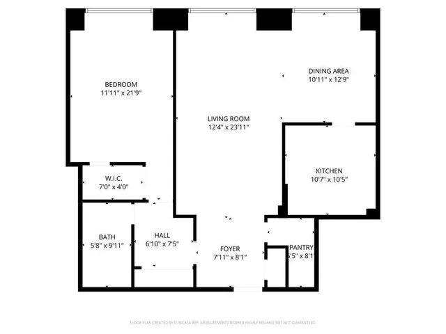 a picture of a park with an bench