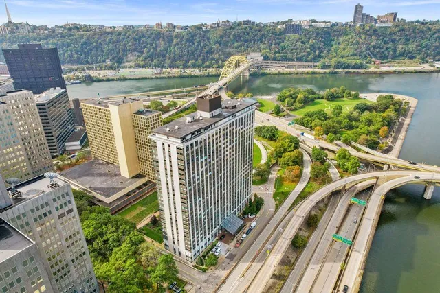 a view of a lake with a ocean view