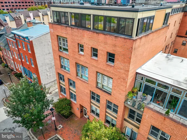 a front view of a building