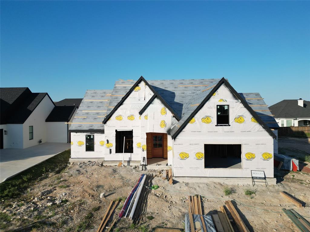 a front view of house with large space