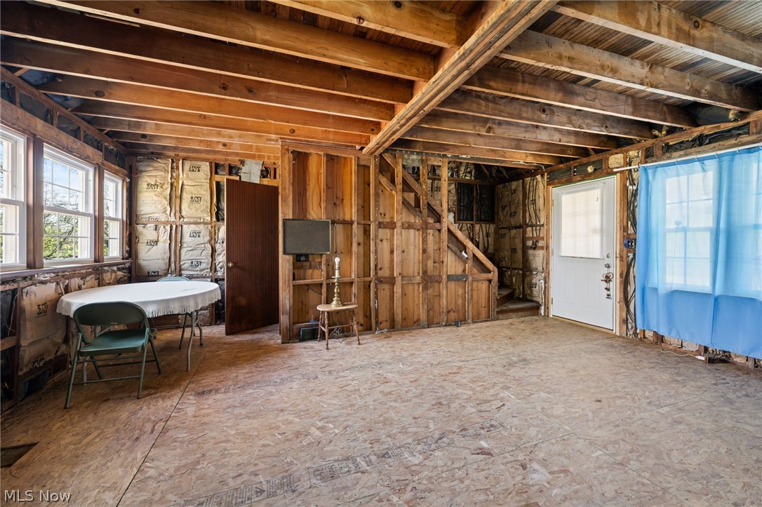32601 Eddy Road Willoughby, OH 44094 - Photo 9 of 22 Interior space showcasing exposed wood framing and subflooring