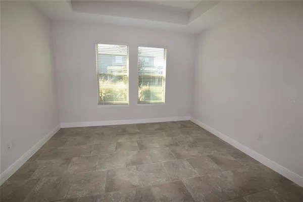 an empty room with a window