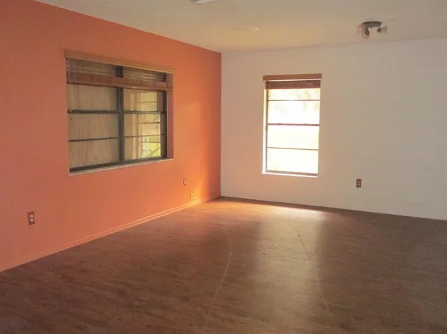 an empty room with a window