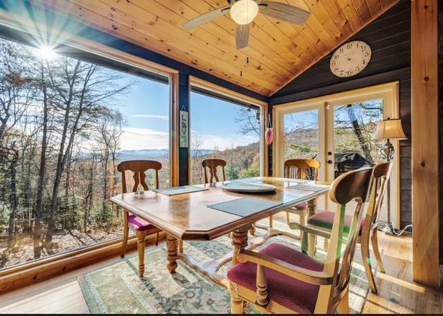 208 Wolf Trace Blue Ridge, GA 30513 - Photo 8 of 21 a view of a dining room with furniture window and outside view