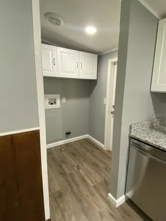 a view of kitchen and utility room