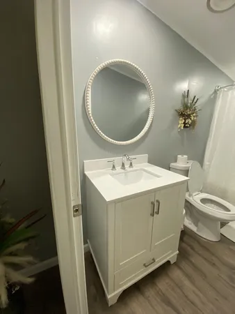 a view of lake and mountain