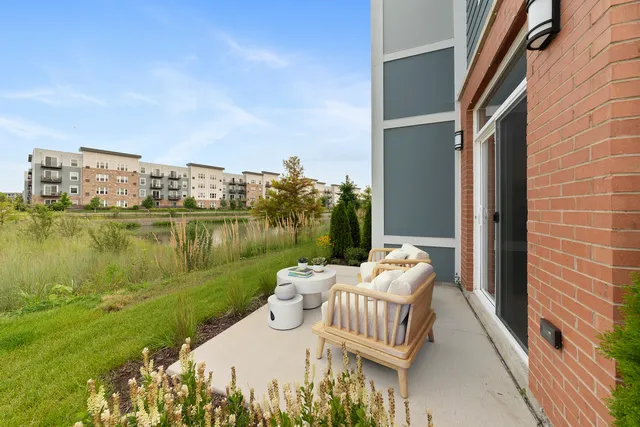 a view of a chairs and table on the terrace