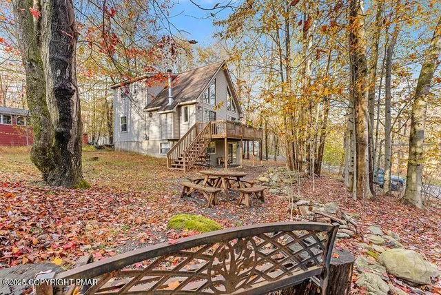 a view of a house with a patio
