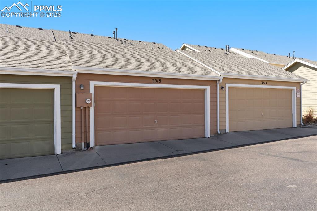 3519 Grey Owl Point Colorado Springs, CO 80916 - Photo 26 of 29 View of garage