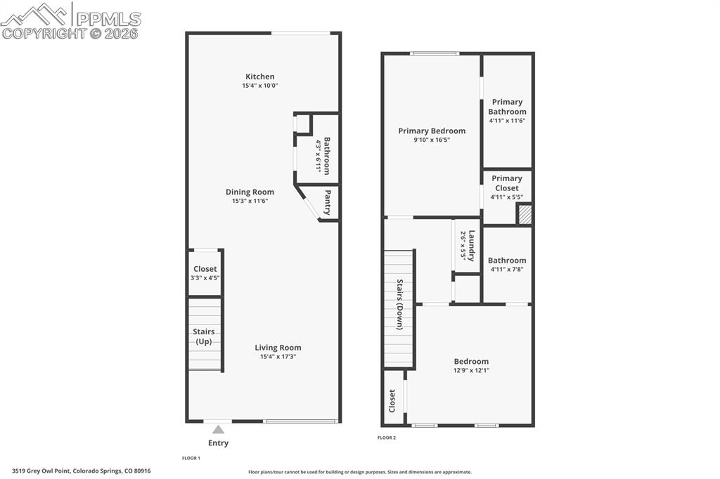3519 Grey Owl Point Colorado Springs, CO 80916 - Photo 29 of 29 View of floor plan / room layout
